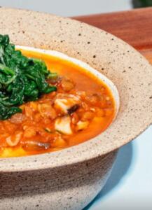 ragu de lentilha e cogumelos