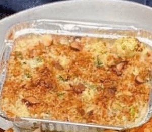couve flor gratinada (no leite de arroz)