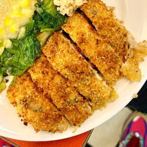 Frango korin assado: empanado na farinha panko