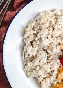 arroz integral com coco
