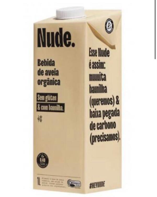 Leite de Aveia Nude Baunilha 1L