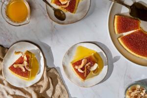 Mini pudim de tapioca com baba de moça