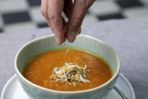 Sopa de lentilha vermelha