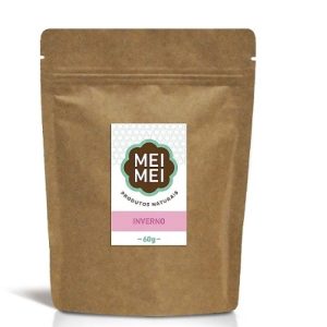 Chá INVERNO - Mei Mei - Maçã, Gengibre, Cravo, Casca de Laranja, Ipê Roxo