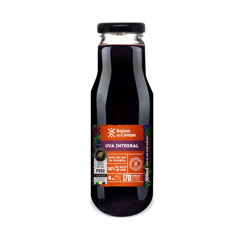 Suco de Uva Integral Orgânico Raízes do Campo - 300 ml