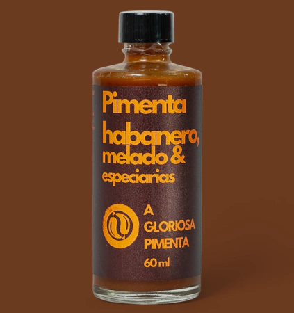 Molho de Pimenta Habanero com Melado e Especiarias A Gloriosa Pimenta 60ml