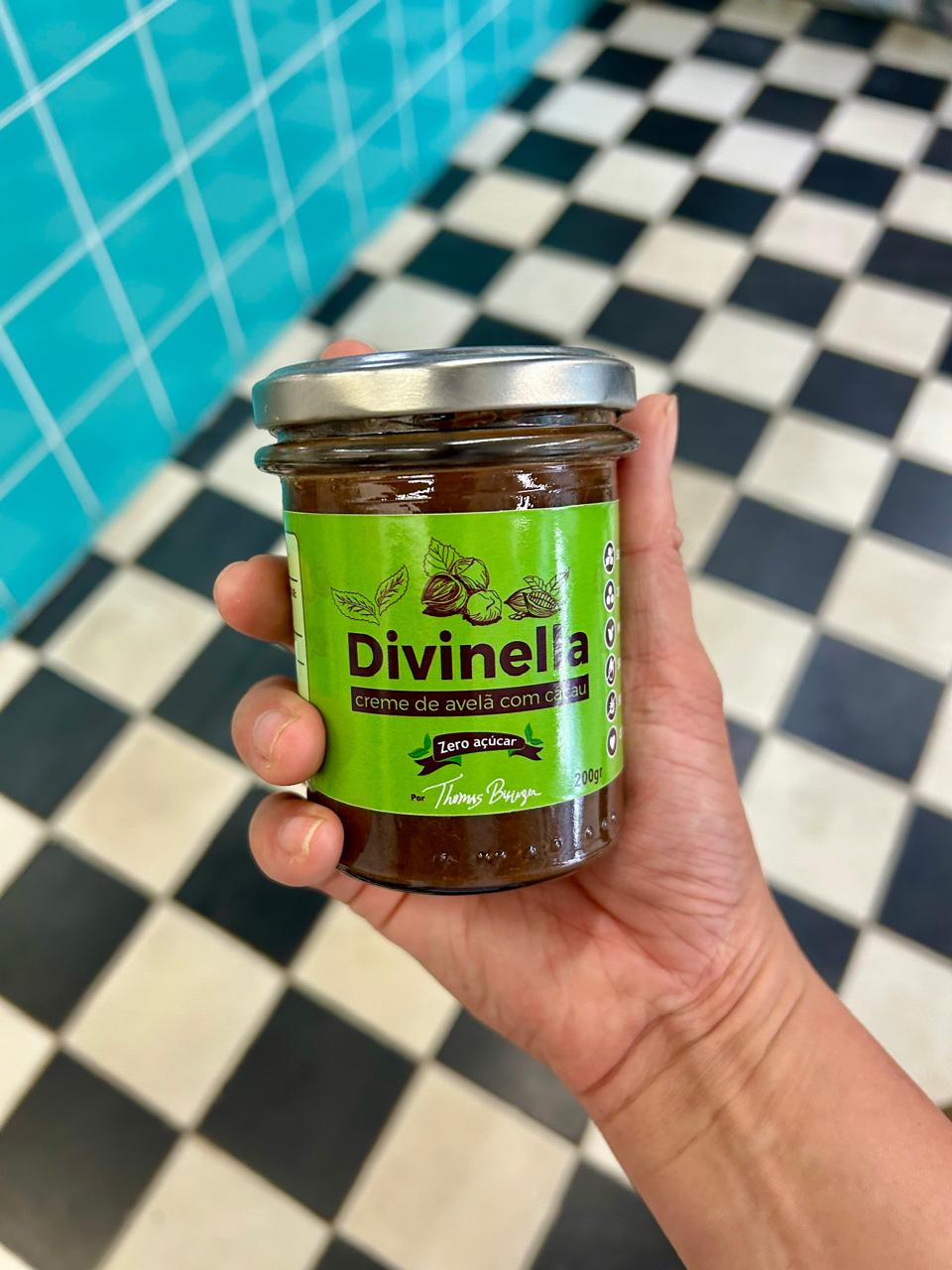 Creme de Avelã com Cacau Zero Açúcar Divinella – 200gr