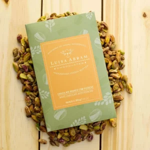 Barra de Chocolate Luisa Abram Branco com Pistache - 80g