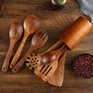 Kit colheres de madeira