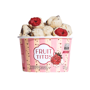 Framboesa coberta por cookies&cream – Fruit Titüs 125 G