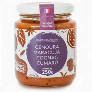 Geleia Orgânica de Cenoura, Maracujá, Cognac, Cumarú – 250g
