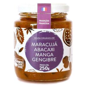 Geleia Orgânica de Maracujá, Manga, Abacaxi, Gengibre – 250g